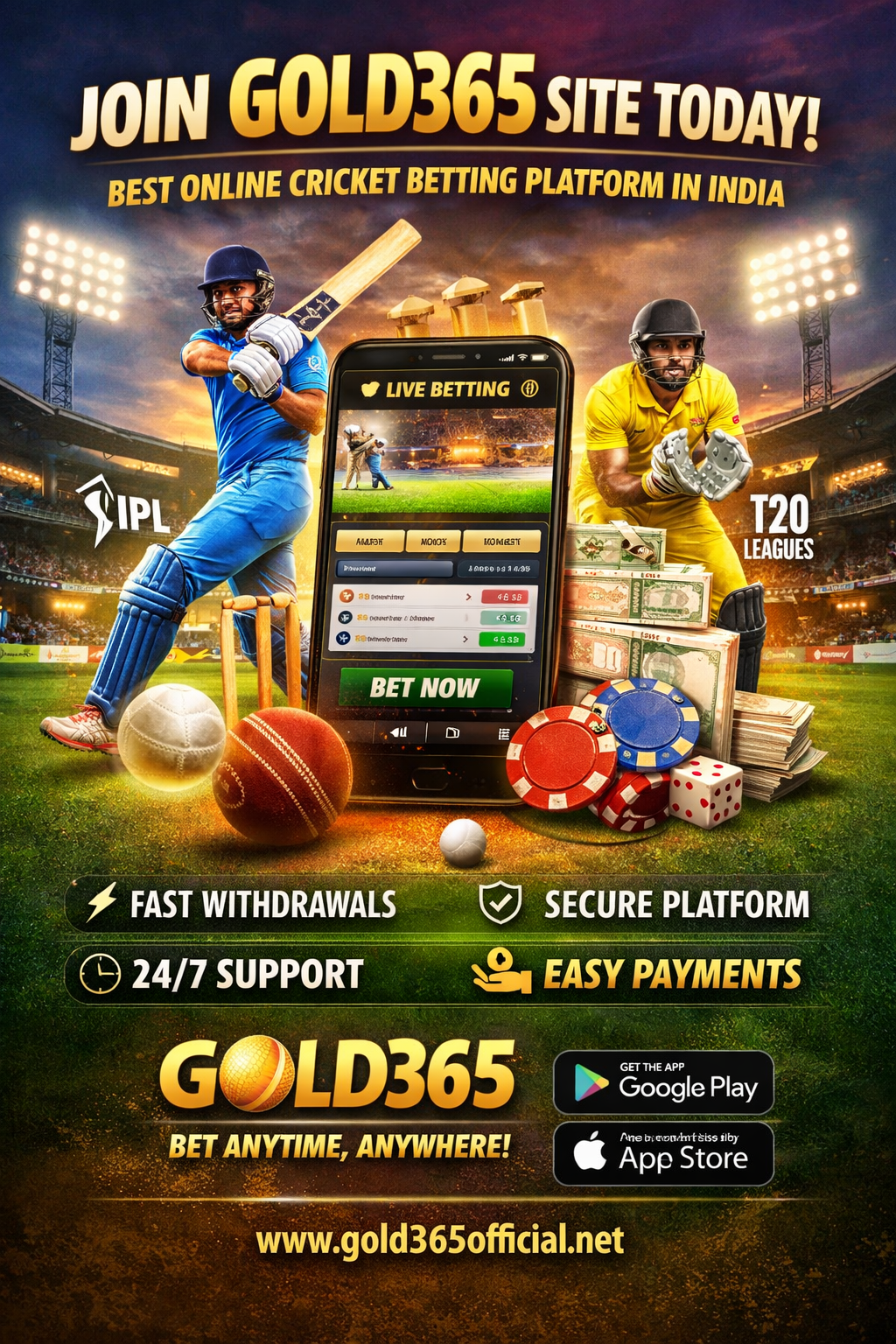 Join Gold365 Site Today – Best Cricket Betting India